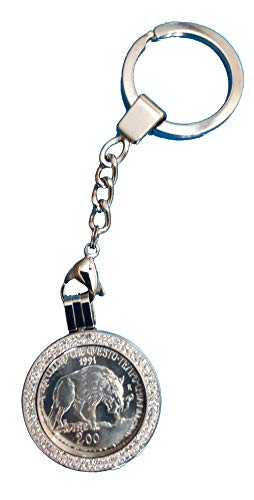 Moneda de plata de 200 lire en llavero joya de la serie de 1991