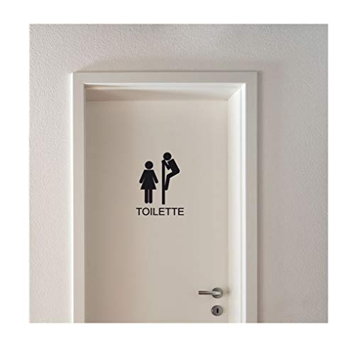 Toilet Sticker Black, 20 x 15 cm