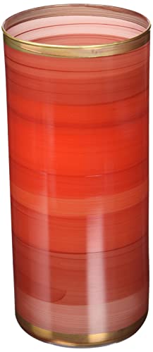 Angela neue Wiener Werkstaette Vase en Verre anoblit Cylindre Forme, Verre, Rouge, 8 x 8 x 25 cm