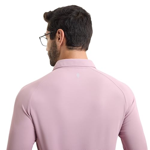 Image of Workday Shirt for Men Long Raglan Sleeve Regular Fit Superior Stretch Wrinkle Free Shape Retention Quick Dry Anti-Viral Finish UPF 50+