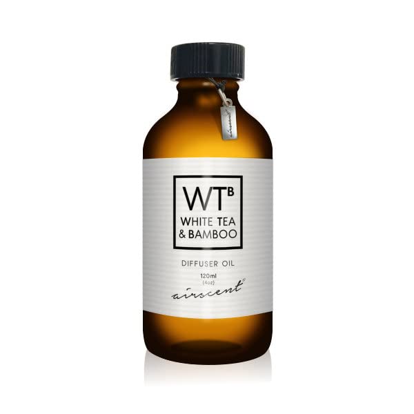 White Tea and Bamboo Fragrance Oil - Air-Scent Aroma and Essential Oil Blend - 120 mL, fl oz 4 oz Fragrance Oil Bottle for Aromatherapy Diffusers and Humidifiers - Diffuser Oil Scents