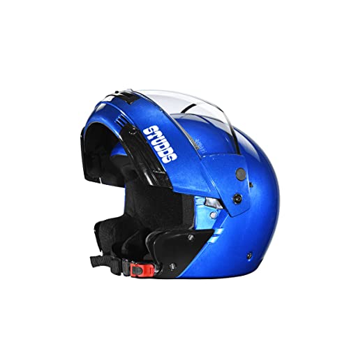Image of Studds Ninja Pastel Plain Flip Up Full Face Helmet (Flame Blue, L)