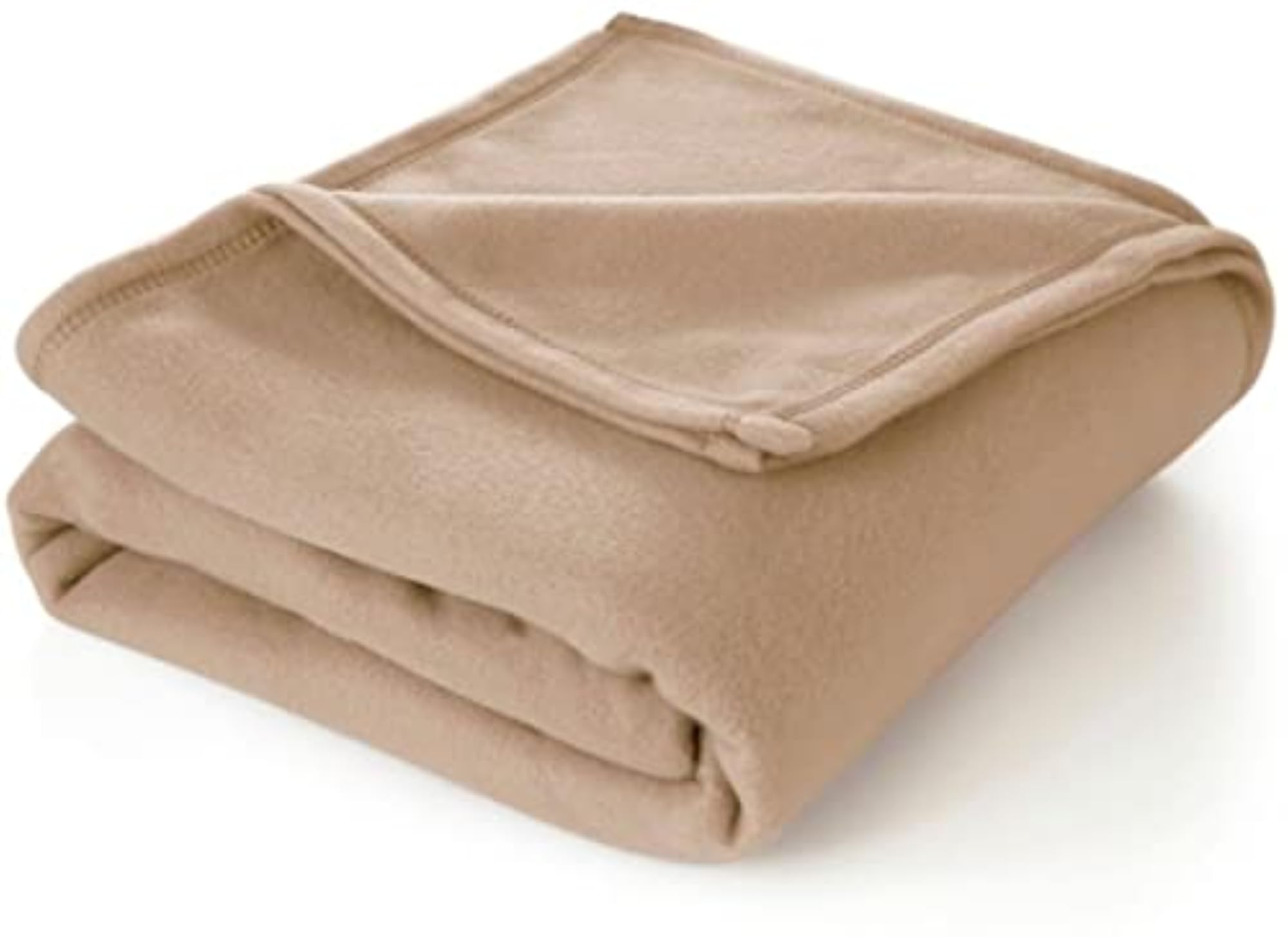 Plain Polar Fleece Single Bed Blanket, Cream