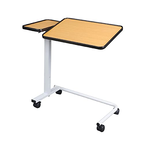 identités, Table de lit, Corfou, 2 Plateaux, Plateau inclinable à 30°, Idéal pour Lit et Fauteuil, Réglable d'une Main, Table À roulettes, roulettes À Freins,...