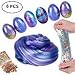 SLOUEASY - Galaxy Crystal Slime 6 Pack Easter Egg Slime,Glitter Putty Fluffy Slime Toy, Scented Stress Relief Sludge Clear Clay Jumbo Slime Toy for Girls and Boys