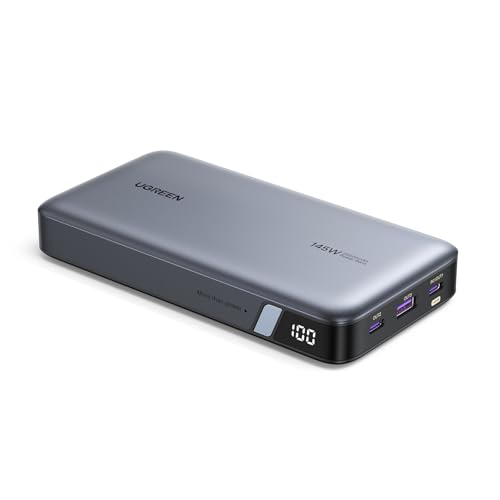 UGREEN Nexode 140W 25000mAh Laptop Power Bank Fast Charging Portable Charger with 3 Ports USB C Battery Pack Power Bank Compatible with Dell, HP, ASUS, iPad, iPhone Air/17, Galaxy S25, AirPods