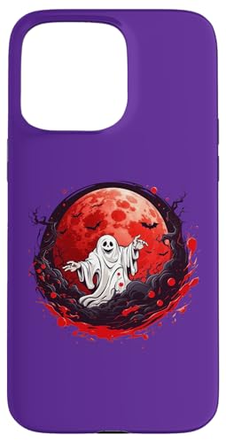 Scary Ghost and Bats ���S �u���b�N�ƃ��b�h �z���C�g �X�}�z�P�[�X iPhone 15 Pro Max �p