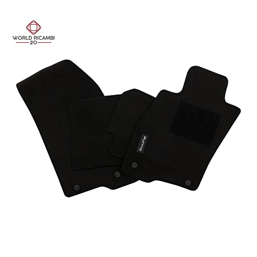WORLD RICAMBI 20 -Alfombrillas originales Fiat 2 Pin Grande Punto Evo Delantero y Trasero - Juego de alfombrillas de 4 piezas Cover