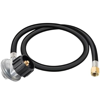 ABYDA 3FT Propane Regulator and Adapter Hose, Universal Gas Grill Regulator Replacement Parts, Propane Tank Hose for Most LP Gas Grill, Fire Pit Table,Blackstone Table Grill,Weber Charbroil,Nexgrill