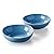 Keltum Smokey Blue Glazed Stoneware Serving Bowls, Set of 2, 6.3-inch diameter