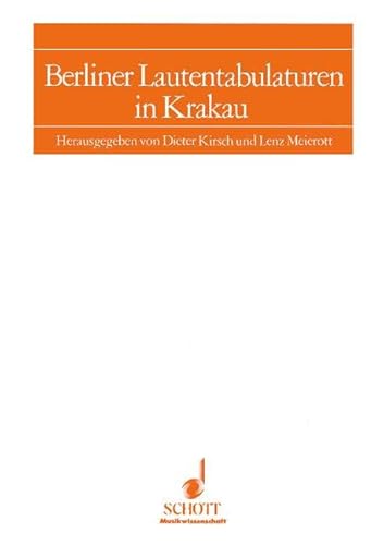 Photo de Berliner lautentabulaturen in krakau livre sur la musique