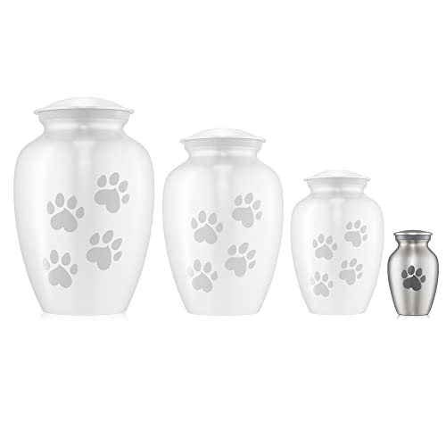 Reminded Pet Cremation Urns for Dog and Cat Ashes Memorial Paw Print Urn  Extra Small Keepsake Silver  Cucciolini Doodles Reminded pet cremation urns for dog and cat ashes memorial paw print urn  extra small keepsake silver   cucciolini doodles
