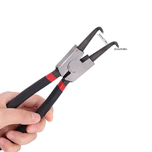 Alicate de argola, 2 mm de diâmetro de ponta externa dobrada alicate de anel de pressão 9 pol SK-112