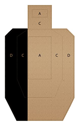 Image of Official USPSA /IPSC Cardboard Targets, Competition Torso, Silhouette Shooting, Cardboard Target. Made in USA