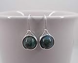  Ohrringe Noble - Edelstein Apatit - versilbert