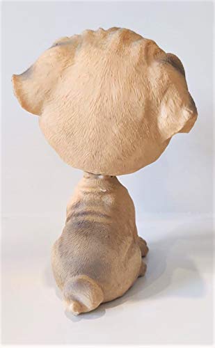 Image of Awestuffs Dog Bobblehead Resin Bobblehead Action Figure for Car, Desk, Office, Home Decor (Pug)