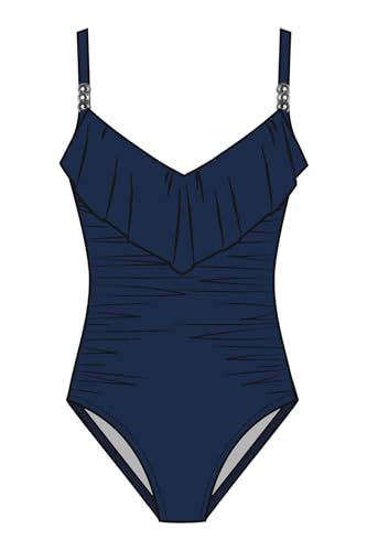 MagicSuit Women's Swimwear Solid Isabel Tummy Control Ruffle Front Soft Cup One Piece Swimsuit4