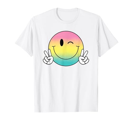 Chemise de Paix avec Visage Souriant et Souriant T-Shirt