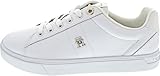 tommy hilfiger essential elevated court sneaker fw0fw07685, suola cupsole donna, bianco (white), 39 eu