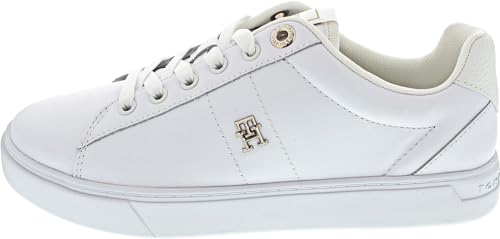 Preisvergleich Produktbild Tommy Hilfiger Damen Court-Sneaker Schuhe, Weiß (White), 37 EU