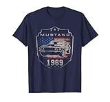 mustang 1969 boss 429  Ford Mustang 1969 Flag T-Shirt, Homme, Bleu Marine, XL