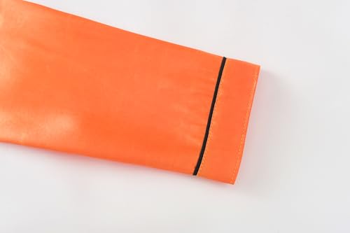 Satin Pajamas for Big Girls Unisex Kids Silk Button Down Long Sleeve & Pants PJS 2PCS Size 8-164