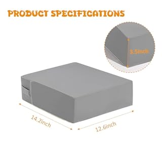 Rialzo Sedia Bambini, Cuscino Rialzo Sedia per Bambini, Regolabile Cuscino Rialzo per Seggiolino Portatile in PU Lavabile per Bambini (Grigio)