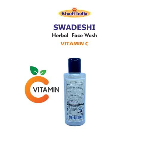 Image of Khadi Natural 100% Herbal Vitamin C Face Wash - Brightening & Anti-Pigmentation Cleanser for Glowing Skin, Boosts Radiance with Natural Antioxidants, Sulfate & Paraben Free - 420ml