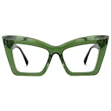 Zeelool Fashion Cat Eye Glasses Frame for Women with Non-prescription Clear Lens Boland ZJGA939170-02 Green