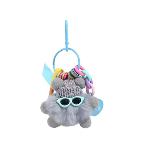 XEGZLH Eye Catching Coal Bag Hangings Ornament Practical Small Plush Coal Toy Pendants Unique Keychains Charm