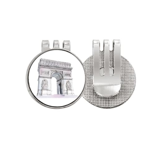 Marqueur de balle de golf clip aimanté Arc de Triomphe émail accessoire