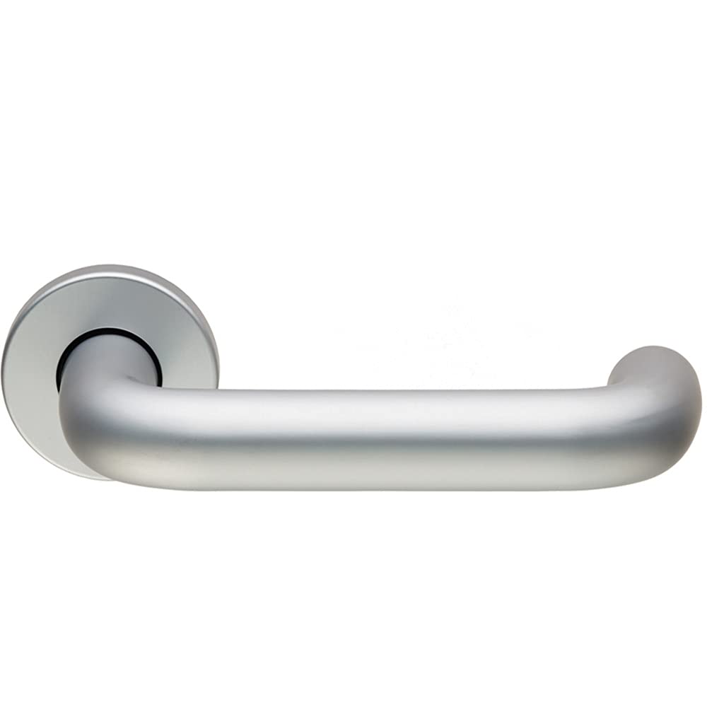 Loops Unisex Multicolor Pair 19Mm Round Bar Safety Lever On Round Rose Concealed Fix Satin Aluminium