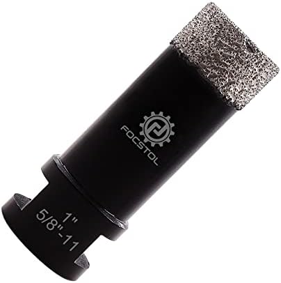 FOCSTOL Diamond Core Drill Bit - 1''(25mm) Vacuum Brazed Diamond Hole Saw for Porcelain Ceramic Tile Marble Granite Stone Quartz 5/8-11 Thread
