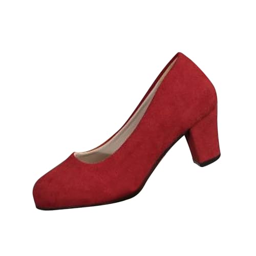 Chaussures Mary Jane confortables à talon moyen et bout rond pour femme