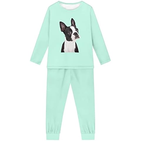 Dolyues 3D Boston Terrier Pajama Suit for Kids Cover