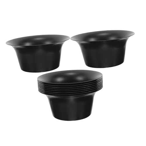 POPETPOP 10 Pièces Pot de Fleurs Plastique Noir pour Décoration de Tombe Support Floral Pratique pour Arrangements Funéraires et Visites Au Cimetière