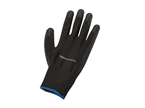 AmazonCommercial 13G Goldsilk & PU Coated Gloves (Salt & Pepper/Black), Size XL, 3 Pairs by AmazonCommercial - Image 2