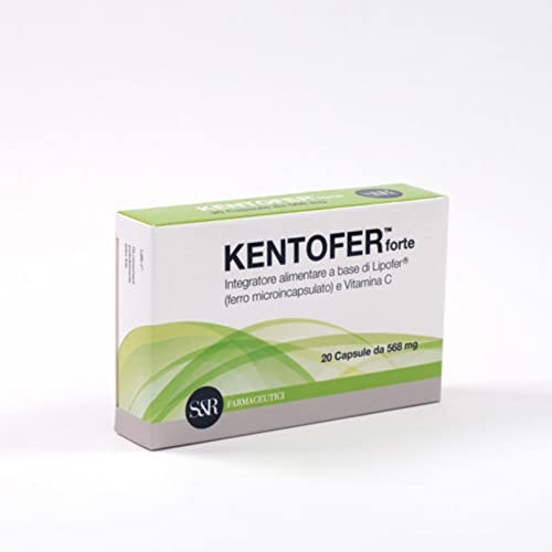 Kentofer Forte - Integratore Alimentare A Base Di Ferro, Utile Supporto In Caso Di Carenza Di Ferro E Di Anemia Sideropenica, 20 Capsule