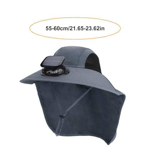 Gorra con ventiladores extraíbles solares y ajuste regulable 7