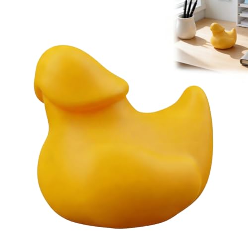 Mini Prank Duck Funny Yellow Duck Prank Toy for Car Dashboard Cute Yellow Ducks Office Desk Ornament Hilarious Gag Gift Animals Ornament Ducks Sculpture Gift for Collectors