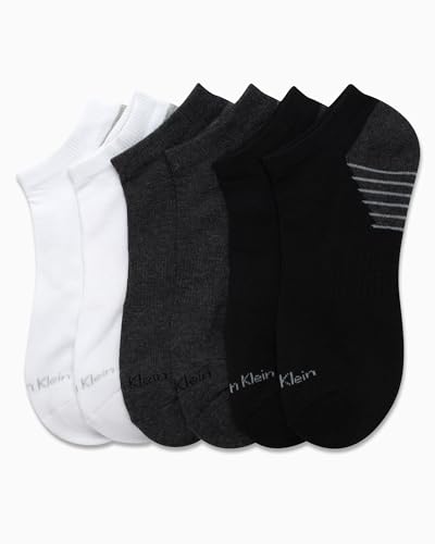 Calvin Klein Mens No Show Socks - 6 Pack Lightweight Cushioned Low Cut Socks for Sneakers, Loafers, Boat Shoes (Size: 7-12)3