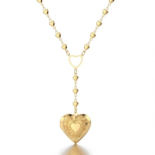 ZKBKJSPZJB Personalized Heart Locket Necklace for...