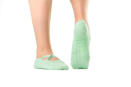 Image of Pilates Socks for Women, Non-Slip Grip Yoga Socks with Grips for Barre, Studio & Home Workouts