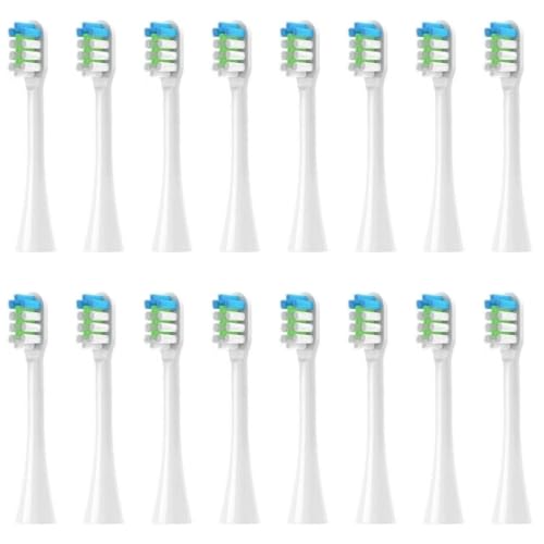 Compatible con cabezales de cepillo dientes repuesto Nandme Nx8000, cabezal eléctrico sónico cerdas suaves, 4/8/16 Uds(16pcs WHITE)