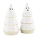 Mud Pie Stoneware Tree Salt and Pepper Set, Gold, 3 1/4