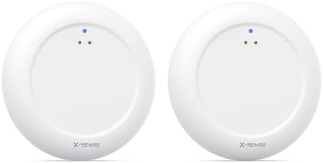 X-Sense Smarter Wassermelder, WLAN wasserdicht nach IP67, SWS0A, 2 Stück | mit App-Warnungen（nur 2.4Ghz）, Funk-Wassersensor für Küche, Bad, Keller, SBS50 Basisstation erforderlich