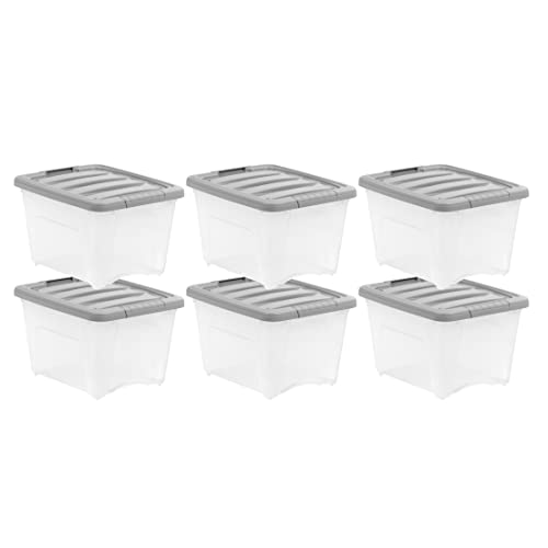 Amazon Basics Plastic Storage Containers with Secure...