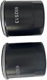 2 PCS Air Filter and Oil Filter Fit for Briggs & Stratton 70185 499532 692513 for Kawasaki