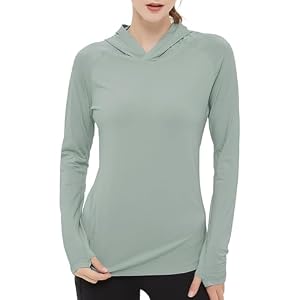netdraw Women’s Ultra-Soft Bamboo Viscose Hoodie UPF 50+ Sun Protection Long Sleeve Shirt