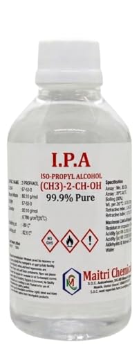 Image of IPA Iso-Propyl Alcohol 99.9% Pure | Multipurpose Cleaning, Lab, Electronics & Medical Use (250 Ml)
